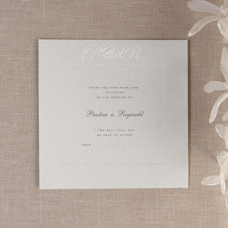 Diana  Wedding Invitation with Website RSVP Card — Betty Lu Paperie
