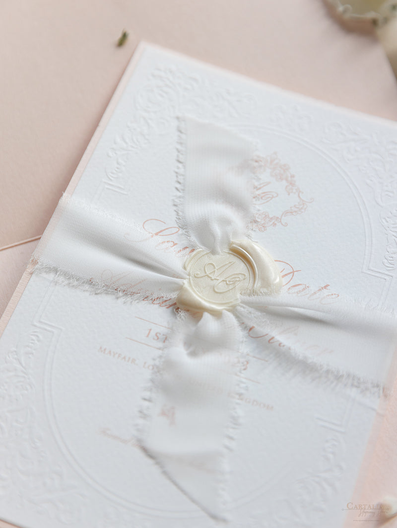 Champagne Silk Ribbon Collection. Luxury Bridal Ribbon Collection.  Beautiful Wedding Ribbon. Cream Silk Ribbon. 