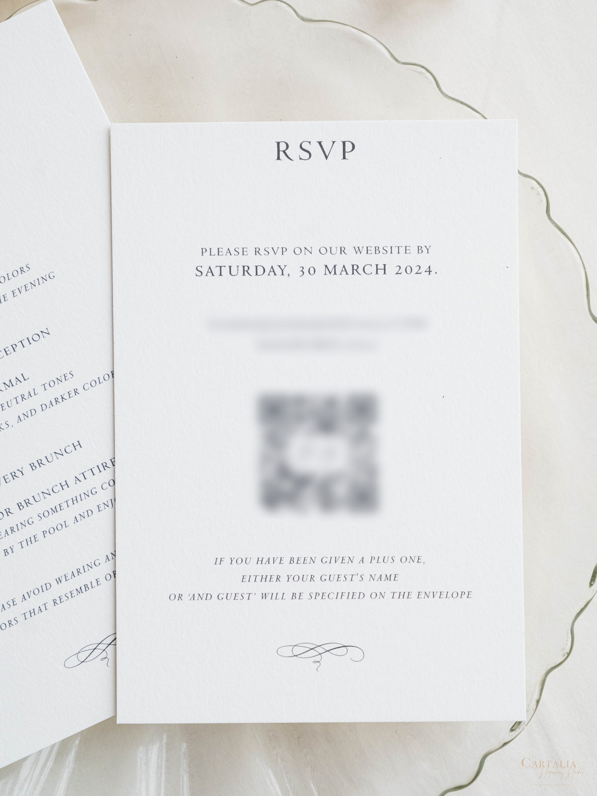 Luxury Letterpress Folder Pocket Invitation | Bali Wedding Venue | Bespoke Commission Y&G