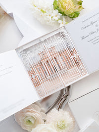 Bespoke Couture 3D Box Invitation With Laser Cut Gate | Blenheim Palace | Bespoke Commission V&T