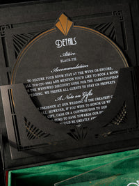 Luxury Boxed Invitation: Gold Foil Acrylic Las Vegas Wedding Invitation | Bespoke Commission T&A