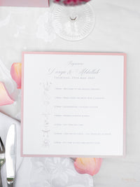 Elegant Wedding Programme | Order of Service | Villa Ephrussi de Rothschild