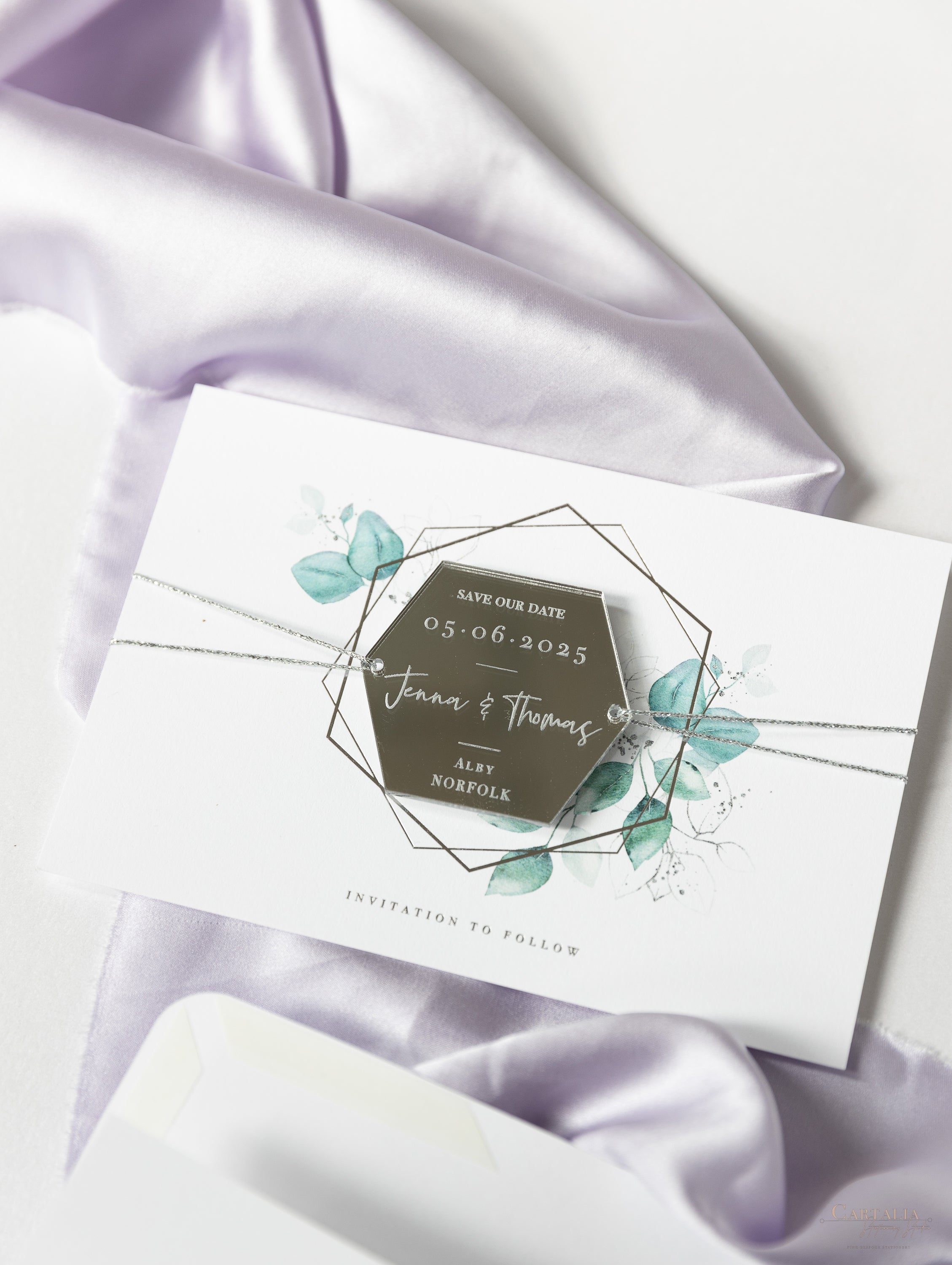 Save The Date Acrylic Wedding Invitation - Duallush Designs
