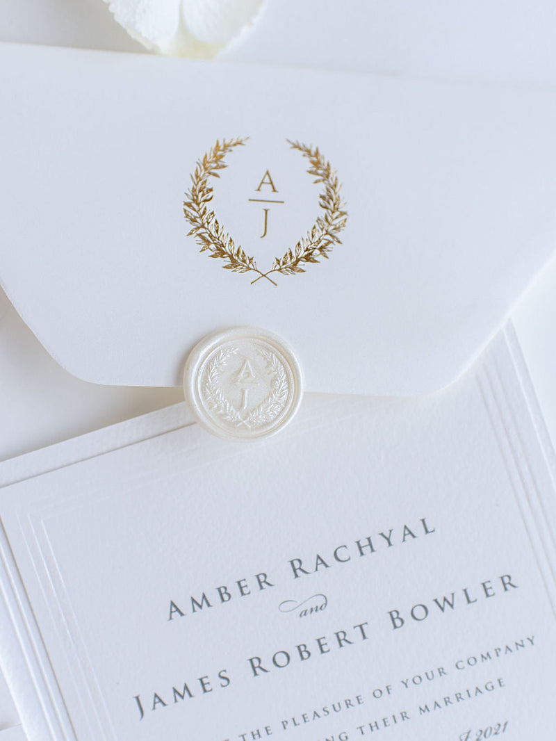 Personalized Name and Date Invitation Wedding Party Envelope Seal