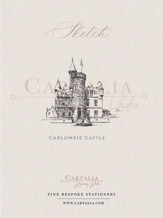 Sketch of Carlowrie Castle | Edinburgh, Scotland – Cartalia